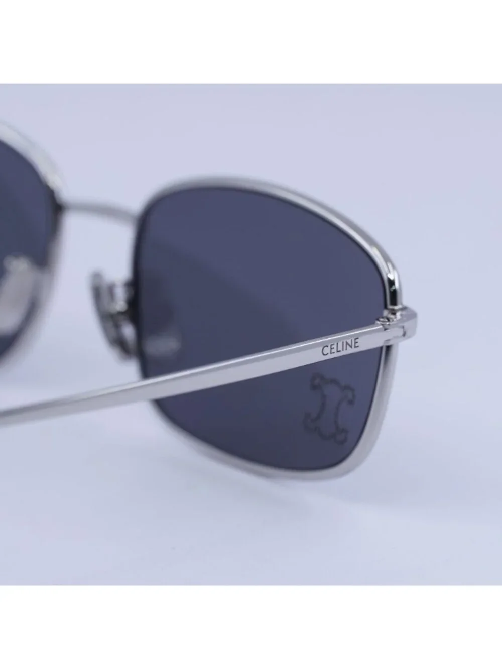 Celine CL40285U RHINESTONE TRIOMPHE 16A Sunglasses Palladium Rectangle Frame